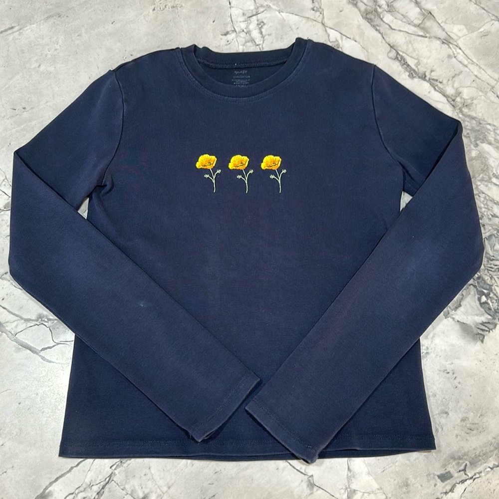 John Galt-Brandy Melville Embroidered Tee